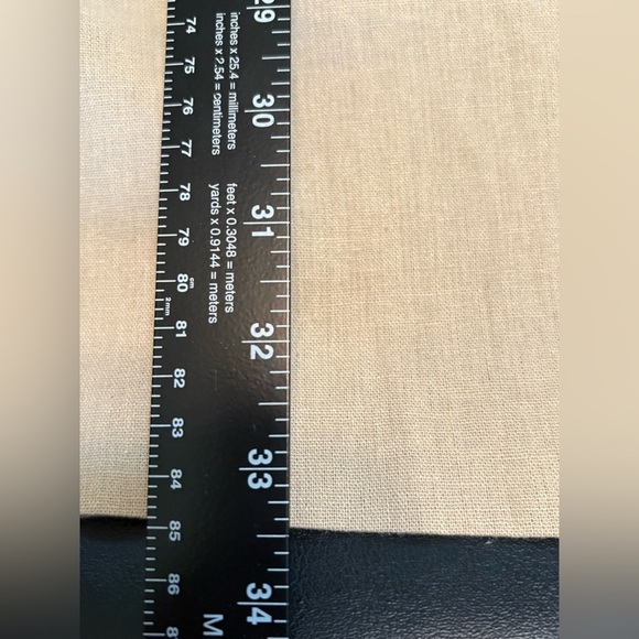 Kensie Linen & Rayon White and Tan Sheath Dress with Pleated Bishop Sleeves NWT - Picture 12 of 12